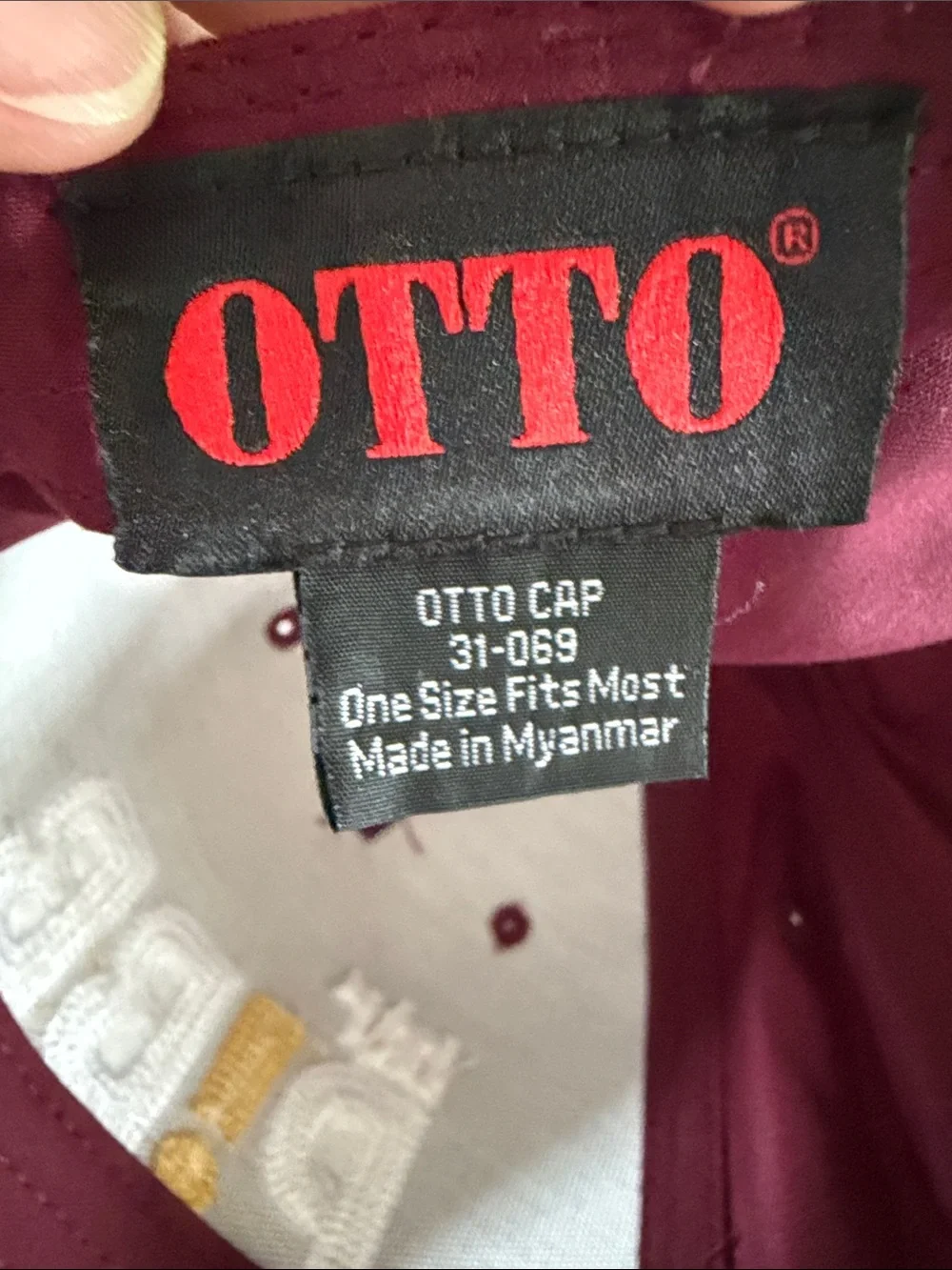 NEW OTTO Maroon mr PIBB Snapback Cap Baseball Hat Embroidery One Size Adjustable